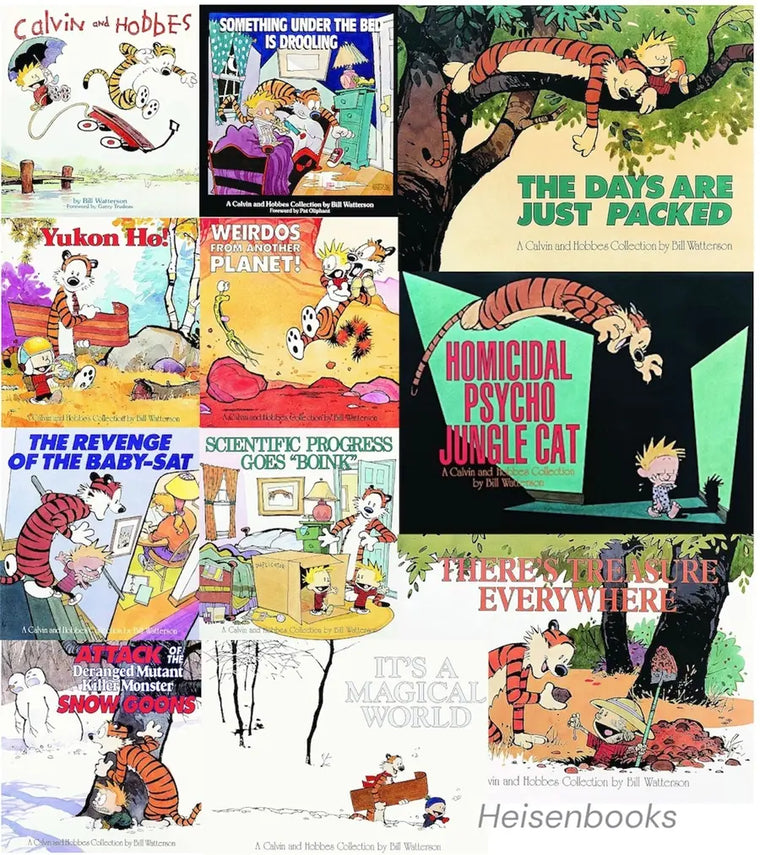 Calvin & Hobbes Complete 11-Book Paperback Set Lot Bill Watterson Cartoon - calvin-and-hobbes-complete-11-book-paperback-set-lot-bill-watterson-cartoon