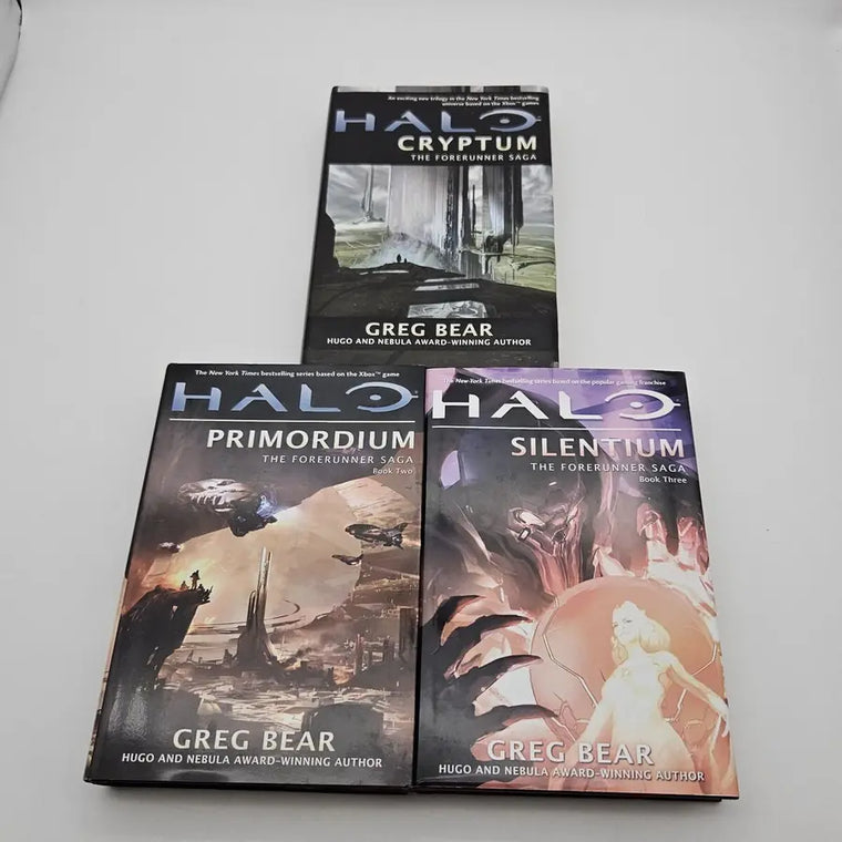Complete Halo Series Lot of 3 Forerunner Saga Greg Bear Cryptum Halo Primoedium - complete-halo-series-lot-of-3-forerunner-saga-greg-bear-cryptum-halo-primoedium - complete-halo-series-lot-of-3-forerunner-saga-greg-bear-cryptum-halo-primoedium-2