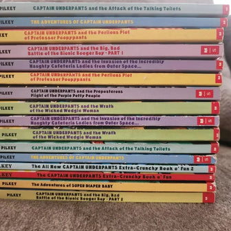 Complete Lot Series - Set of 12 Captain Underpants books by Dav Pilkey - complete-lot-series-set-of-12-captain-underpants-books-by-dav-pilkey - complete-lot-series-set-of-12-captain-underpants-books-by-dav-pilkey-2