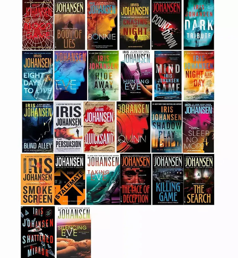 Complete Mostly Hardcover - Lot of 31 Eve Duncan Books by Iris Johansen Suspense - complete-mostly-hardcover-lot-of-26-eve-duncan-books-by-iris-johansen-suspense