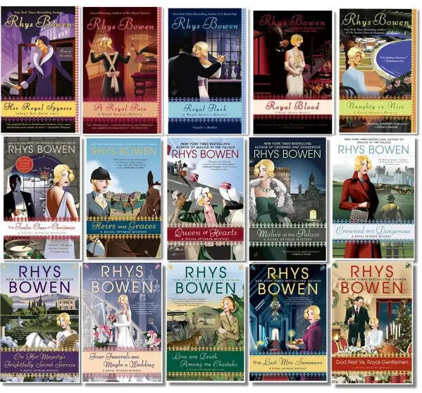 Complete Set Lot of 16 Her Royal Spyness HARDCOVERS by Rhys Bowen Pain Flush - complete-set-lot-of-16-her-royal-spyness-hardcovers-by-rhys-bowen-pain-flush