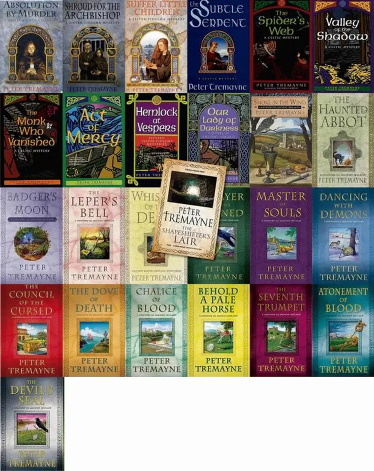 Complete Set of 25 Sister Fidelma Ireland books by Peter Tremayne, lot series - complete-set-of-25-sister-fidelma-ireland-books-by-peter-tremayne-lot-series