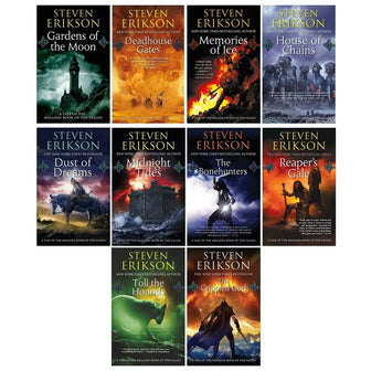 Complete Set Series Lot of 10 Malazan Book of the Fallen by Steven Erikson - complete-set-series-lot-of-10-malazan-book-of-the-fallen-by-steven-erikson