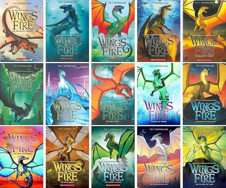 Complete Set Series - Lot of 15 Wings of Fire books by Tui T. Sutherland - complete-set-series-lot-of-15-wings-of-fire-books-by-tui-t-sutherland