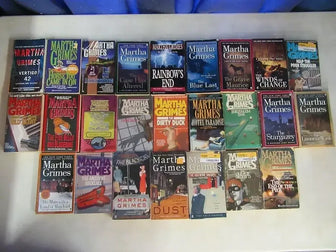 Complete Set Series - Lot of 25 Richard Jury Mystery books by Martha Grimes - complete-set-series-lot-of-25-richard-jury-mystery-books-by-martha-grimes