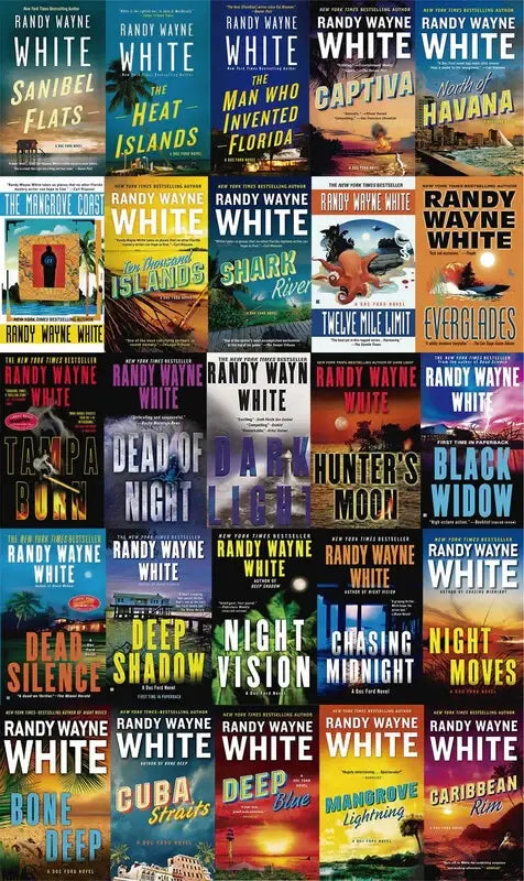 Complete Set Series - Lot of 27 Doc Ford books Randy Wayne White Sanibel Flats - complete-set-series-lot-of-27-doc-ford-books-randy-wayne-white-sanibel-flats