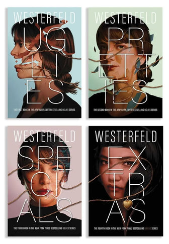 Complete Set Series Lot of 4 Uglies books by Scott Westerfeld YA Pretties Extras - complete-set-series-lot-of-4-uglies-books-by-scott-westerfeld-ya-pretties-extras