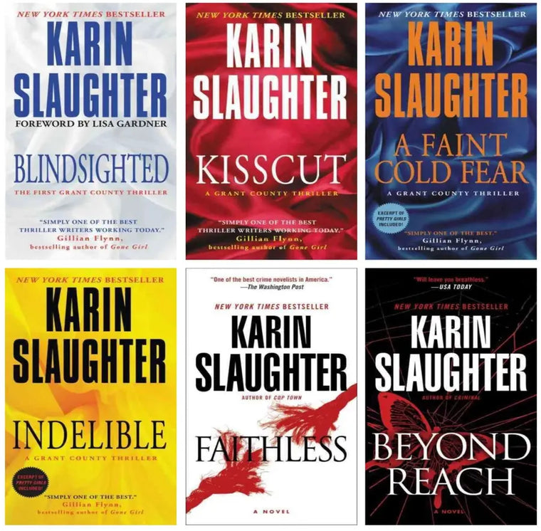 Complete Set Series Lot of 6 Grant County books by Karin Slaughter Blindsighted - complete-set-series-lot-of-6-grant-county-books-by-karin-slaughter-blindsighted