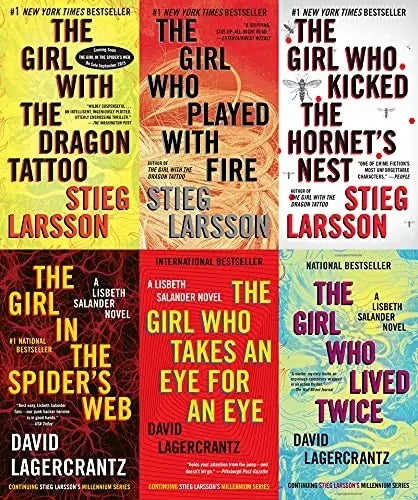 Complete Set Series Lot of 6 The Girl with the Dragon Tattoo Millennium Series - complete-set-series-lot-of-6-the-girl-with-the-dragon-tattoo-millennium-series