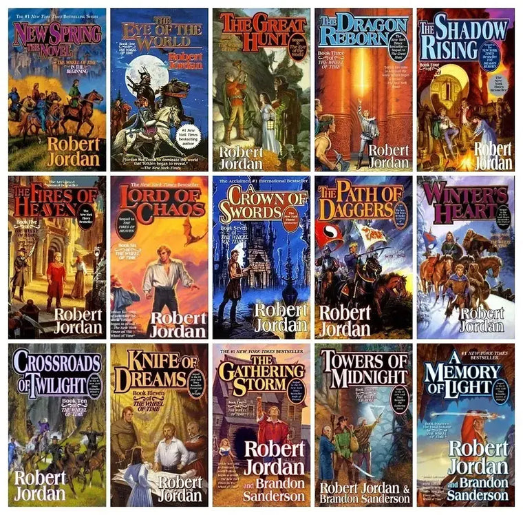 Complete Set Series - Lot of all 15 Wheel of Time Fantasy Books by Robert Jordan - complete-set-series-lot-of-all-15-wheel-of-time-fantasy-books-by-robert-jordan