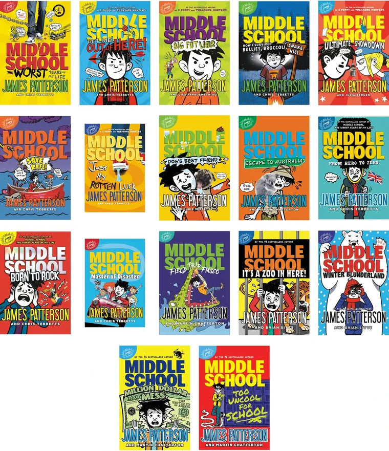 Complete Set Series Middle School by James Patterson 17-book set - complete-set-series-middle-school-by-james-patterson-17-book-set