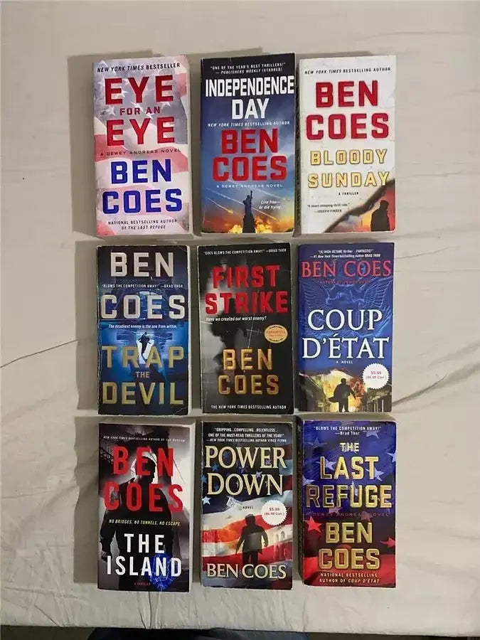 Complete Set Series - Set of 9 Dewey Andreas books by Ben Coes Power Down- Lot - complete-set-series-set-of-9-dewey-andreas-books-by-ben-coes-power-down-lot