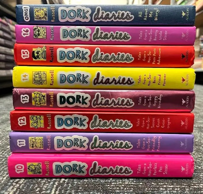 Dork Diaries #10-16 + OMG! All About Me Diary - HARDCOVER Set - dork-diaries-10-16-omg-all-about-me-diary-hardcover-set - dork-diaries-10-16-omg-all-about-me-diary-hardcover-set-2