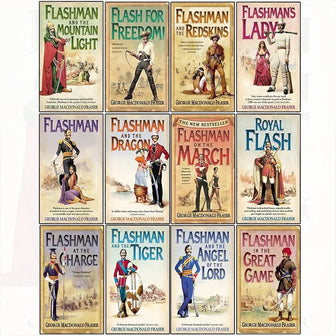 Flashman Papers by George MacDonald Fraser - Complete Set Series Lot 1-12 - flashman-papers-by-george-macdonald-fraser-complete-set-series-lot-1-12