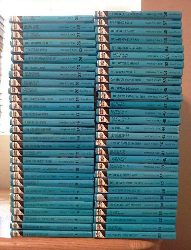 Hardy Boys Mysteries Flashlight Hardcover - Complete Set Series Lot (58) - hardy-boys-mysteries-flashlight-hardcover-complete-set-series-lot-58