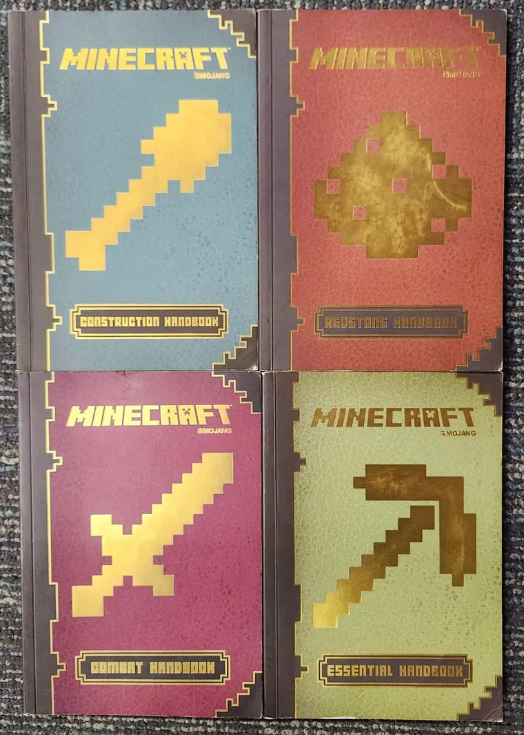 MINECRAFT HANDBOOK SET of 4 Mojang Combat Redstone Construction Essential - minecraft-handbook-set-of-4-mojang-combat-redstone-construction-essential - minecraft-handbook-set-of-4-mojang-combat-redstone-construction-essential-2