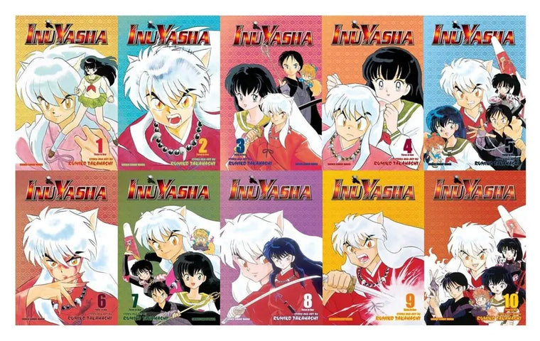 Partial Set Series - Lot of 10 InuYasha Manga books by Rumiko Takahashi English - partial-set-series-lot-of-10-inuyasha-manga-books-by-rumiko-takahashi-english
