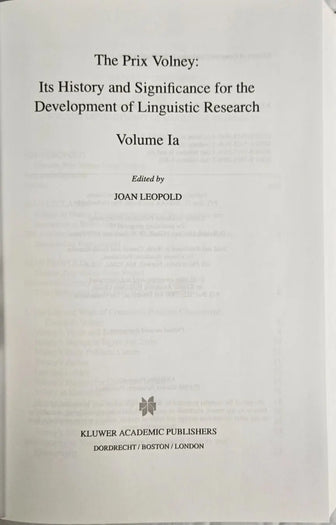 Rare Linguistics Book - "Prix Volney Essay Series Volume 1a" - rare-linguistics-book-prix-volney-essay-series-volume-1a - rare-linguistics-book-prix-volney-essay-series-volume-1a-2