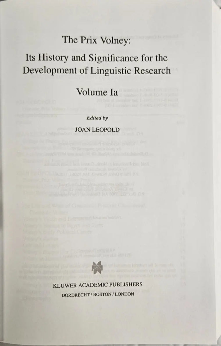 Rare Linguistics Book - "Prix Volney Essay Series Volume 1a" - rare-linguistics-book-prix-volney-essay-series-volume-1a - rare-linguistics-book-prix-volney-essay-series-volume-1a-2