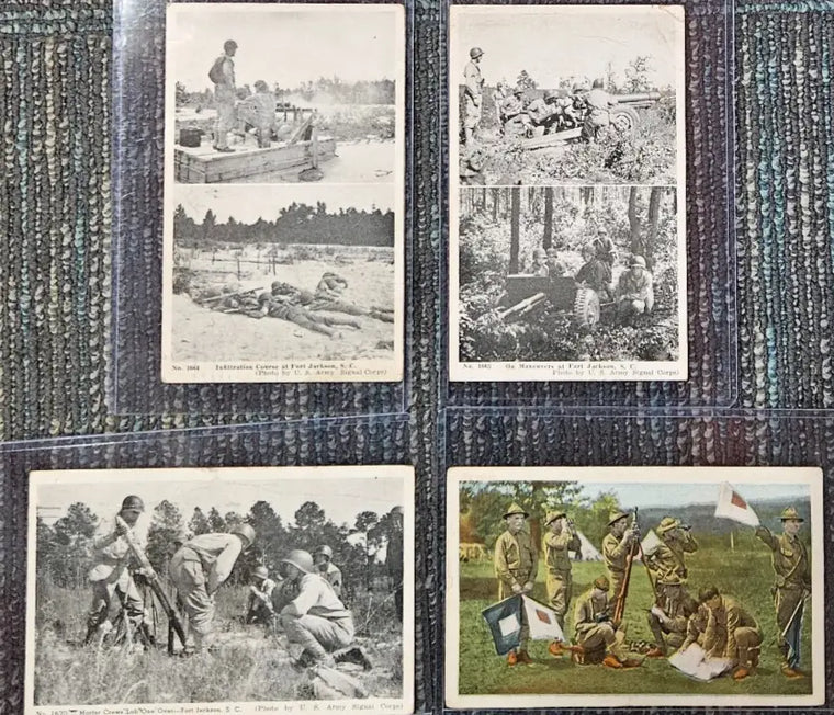 Set of 4 U.S. Military Cards- WWI and WWII - Used - set-of-4-u-s-military-cards-wwi-and-wwii-used