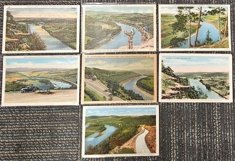 Set of 7 Postcards - Views of Susquehanna River in Pennsylvania mid 1900s - set-of-7-postcards-views-of-susquehanna-river-in-pennsylvania-mid-1900s