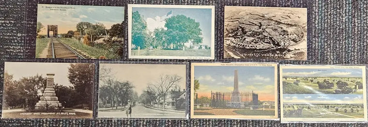 Set of 7 Unused Postcards - Scenes from Fort Riley, Kansas- Early 1900s - set-of-7-unused-postcards-scenes-from-fort-riley-kansas-early-1900s
