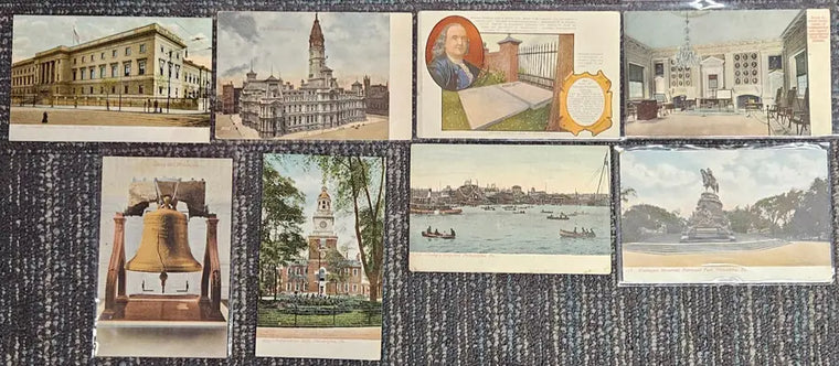 Set of 8 Unused Postcards of Philadelphia Landmarks from Early 1900s - set-of-8-unused-postcards-of-philadelphia-landmarks-from-early-1900s