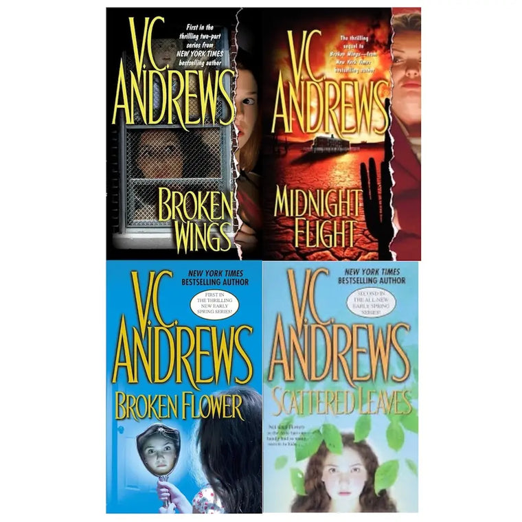 V.C. Andrews Broken Wings & Early Spring Double Duology Complete Set Series Lot - v-c-andrews-broken-wings-and-early-spring-double-duology-complete-set-series-lot